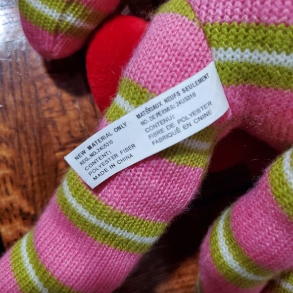 VINTAGE DAN DEE RED LIPS SOCK MONKEY STUFFY- Limited Edition - Picture 6 of 8